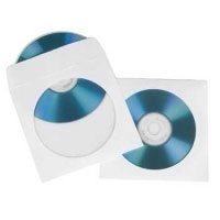 Hama CD/DVD Paper Protection Sleeves, white, pack of 25 (00051179)